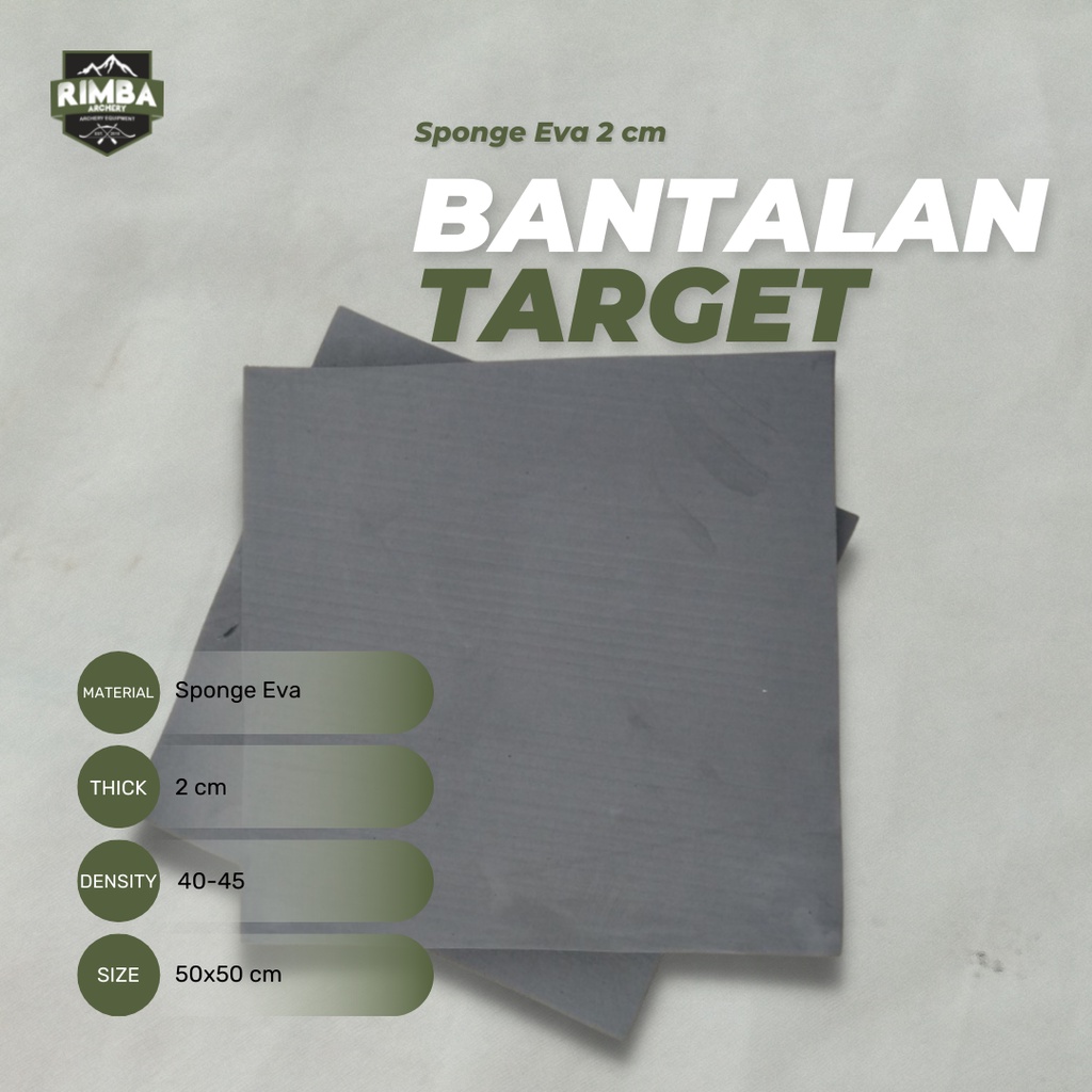 Spons Target 2 cm / Sponge Eva / Busa Ati / Eva Foam / Spon Ati / Busa Eva / Archery