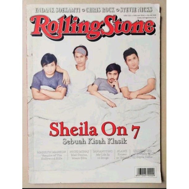 Majalah Rolling Stone Februari 2015 - Cover Sheila on 7 Sebuah Kisah Klasik