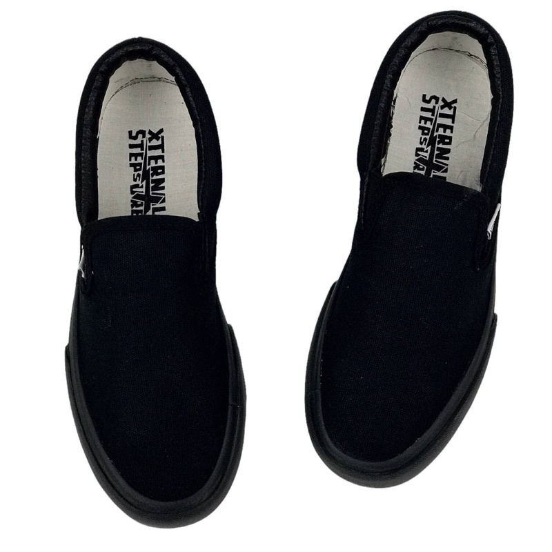 Sepatu XternalStepSure - Slip On Kuro Mono All Black
