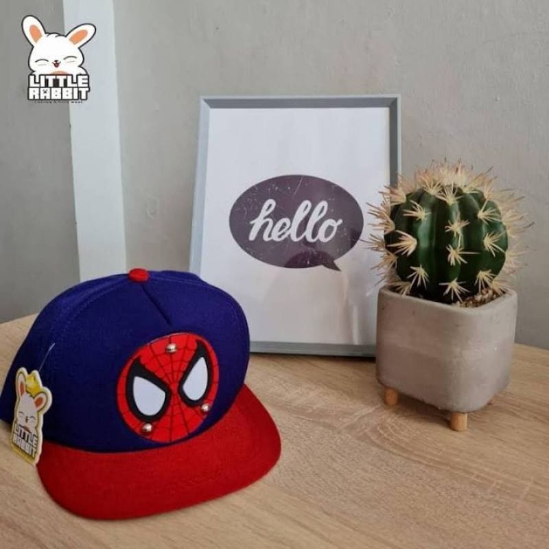 PROMO TERMURAH Topi Snapback Anak Model Paku Kartun Timbul Spiderman Anak Cowok / Laki-laki Keren bisa bayar di tempat