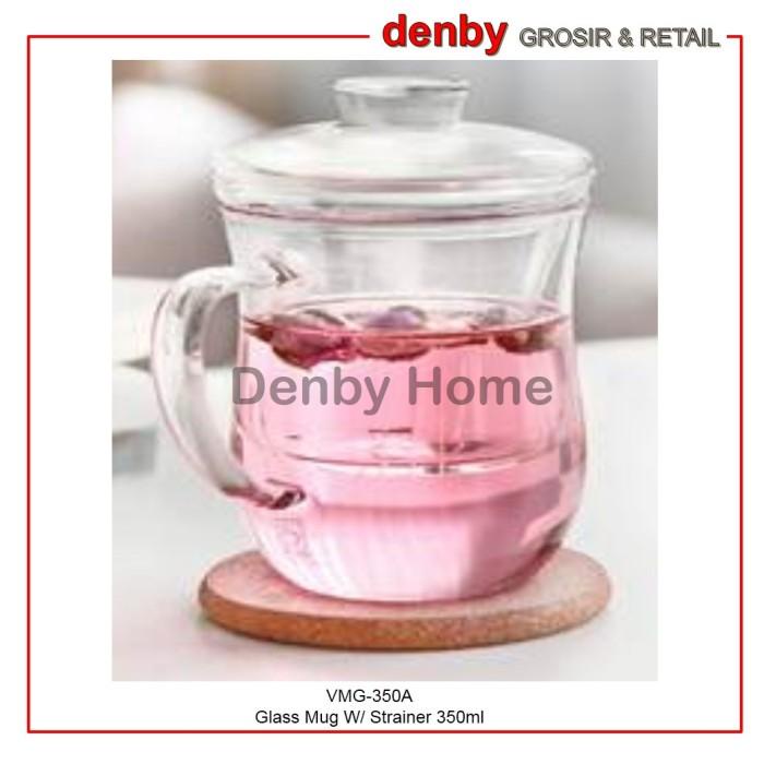 Gelas Mug Teh Saringan Kaca VMG