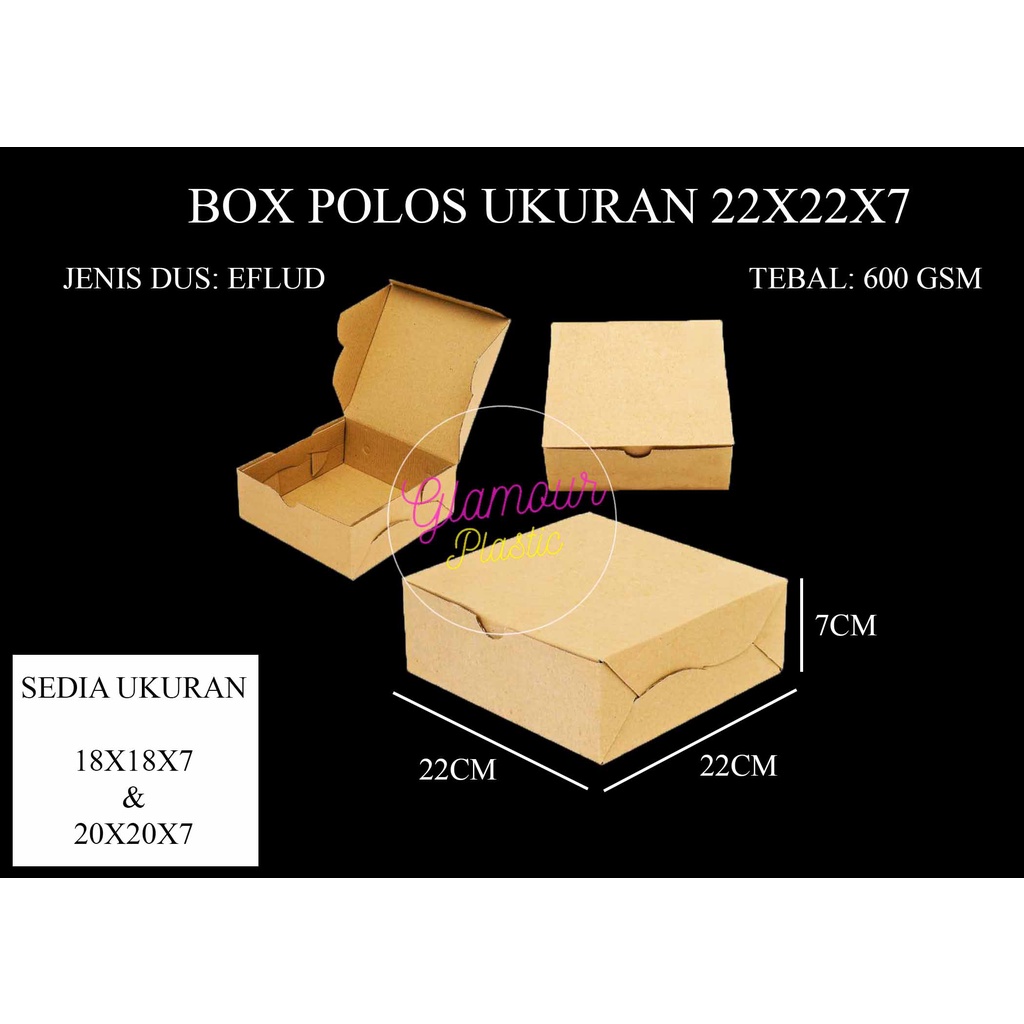 Jual Kotak Nasi Ukuran X X Pack Isi Pcs Kardus Kue Kardus