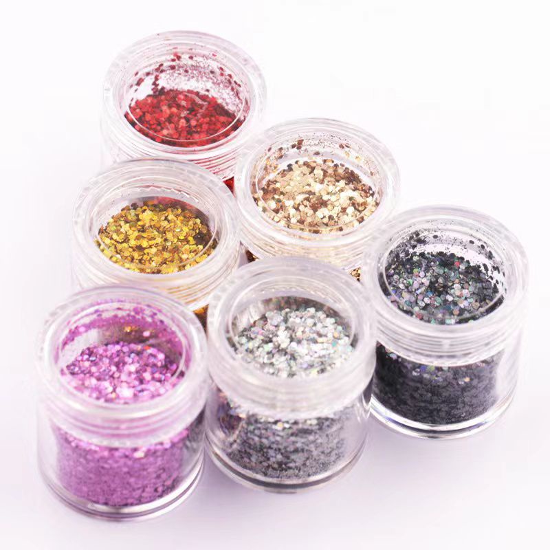 GLITTER POT 10gr SEQUIN GLITTER Hiasan Nailart Glitter Slime Warna Lengkap