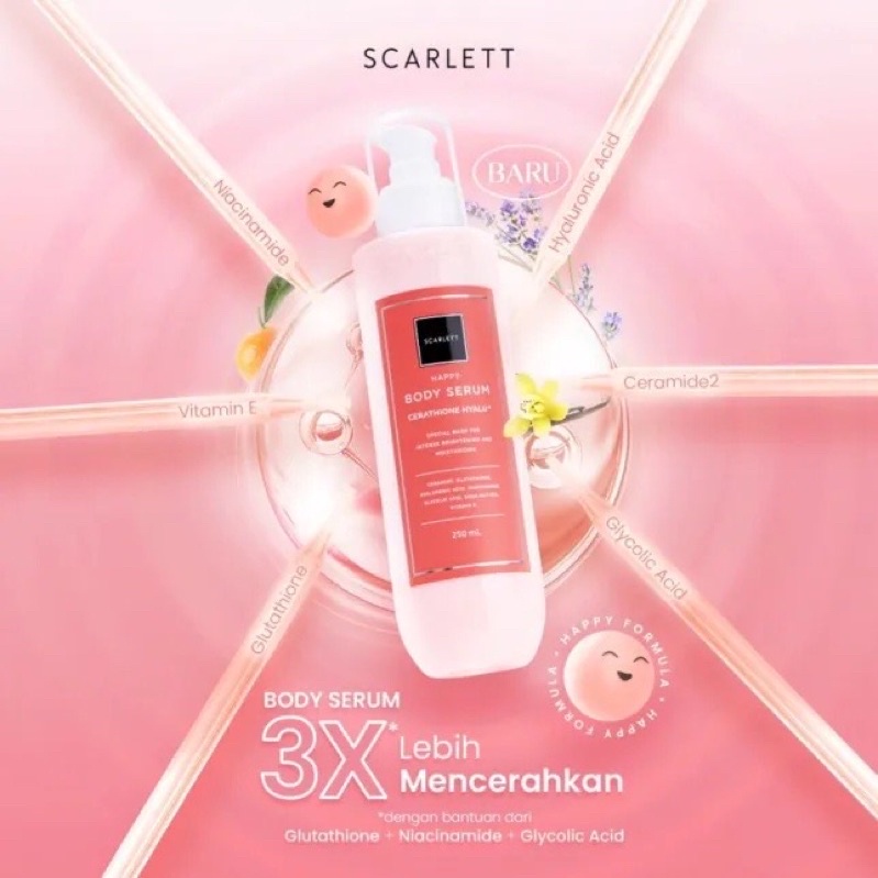 (BISA COD) [Buy 1 Get gift] SCARLETT WHITENING HAPPY BODY SERIES