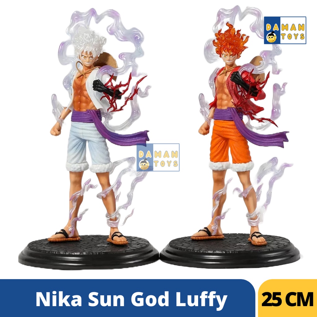 Figure Nika Luffy Gear 5 Anime One Piece Joy Boy Nika Sun God Mainan Pajangan