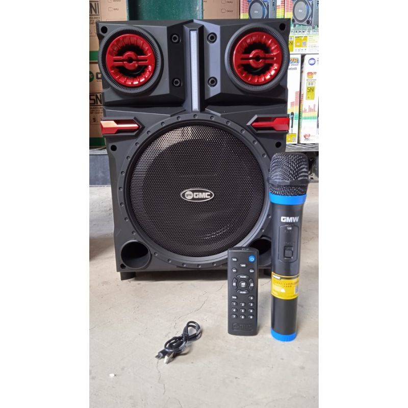 SPEAKER BLUETOOTH KARAOKE GMC 897R + Bonus FREE MIKROFON