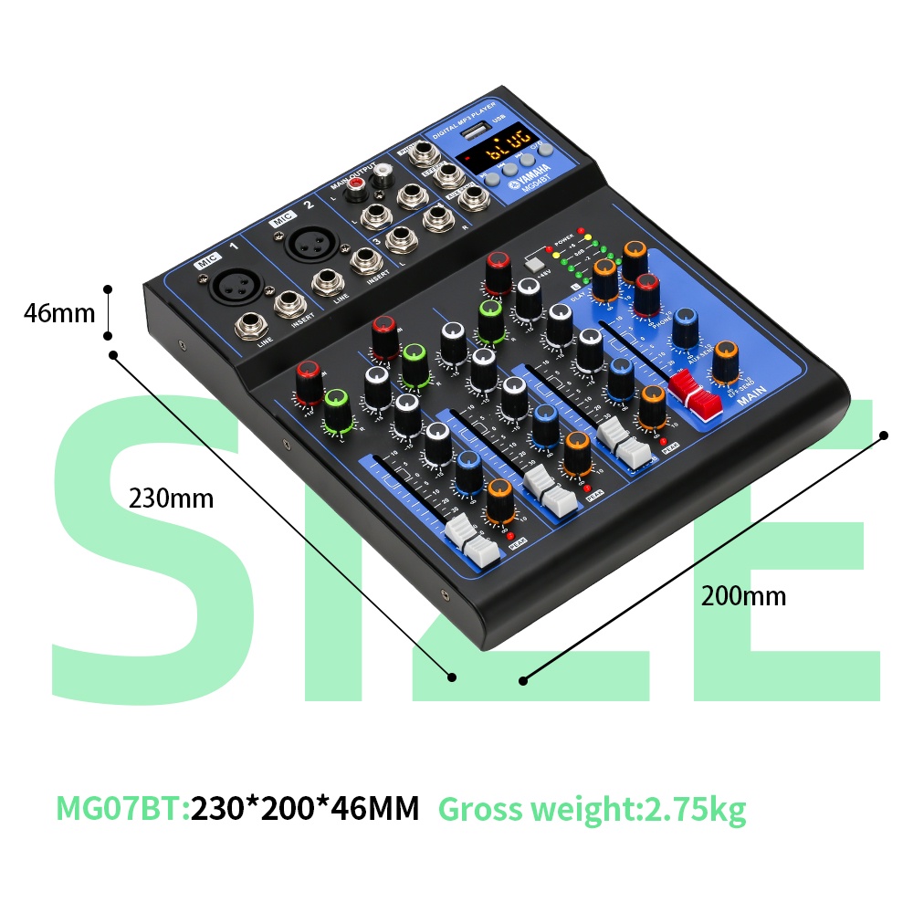 AUDIO MIXER YAMAHA mixer profesional 4-channel MG04BT mixer USB penguat sinyal Penguat KTV penguat kinerja panggung penguat kinerja panggung