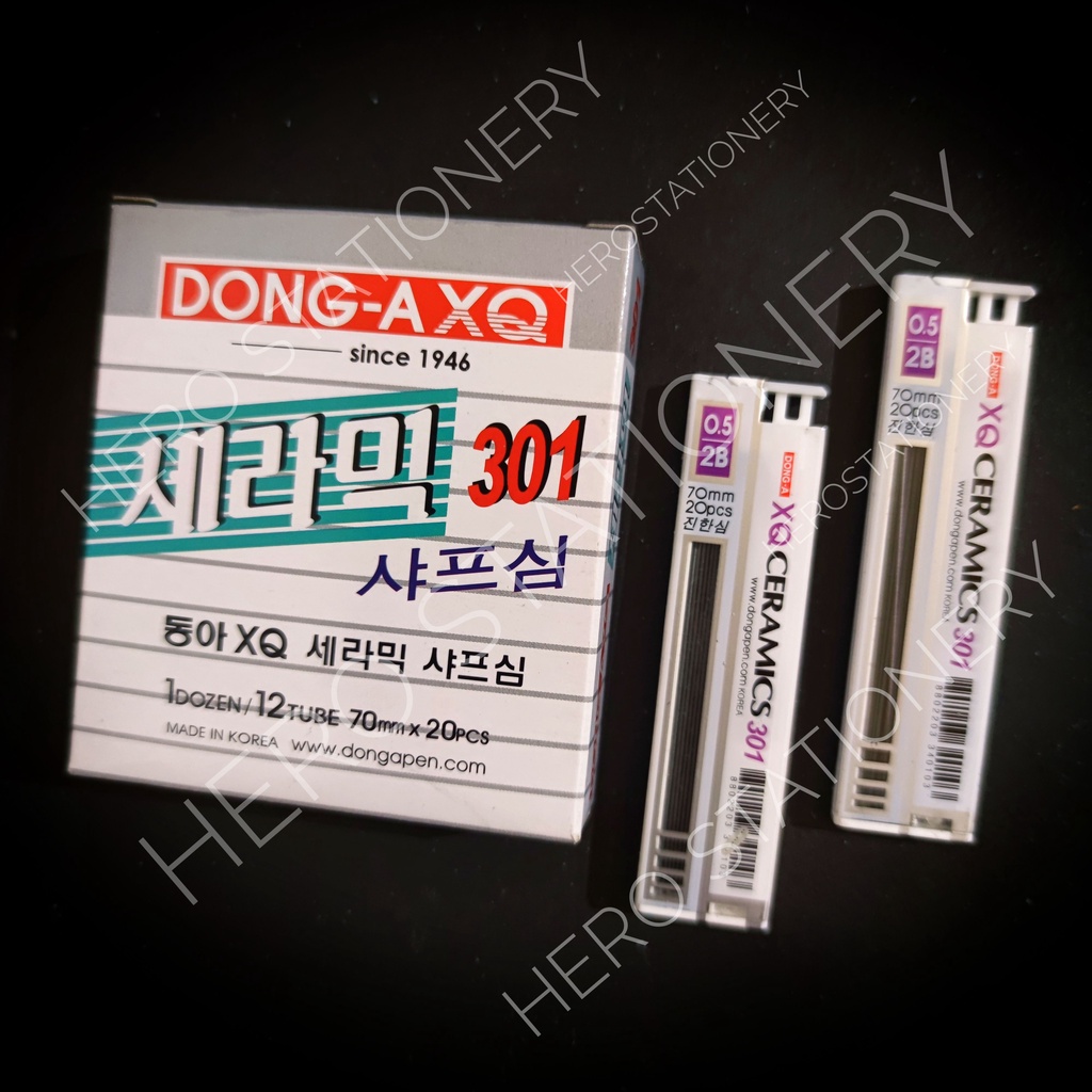 

Dong-A pencil lead isi pensil mekanik ceramic 301 2B 0.5 mm . 12 tube