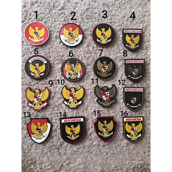 Logo Garuda / Emblem patch rubbber garuda