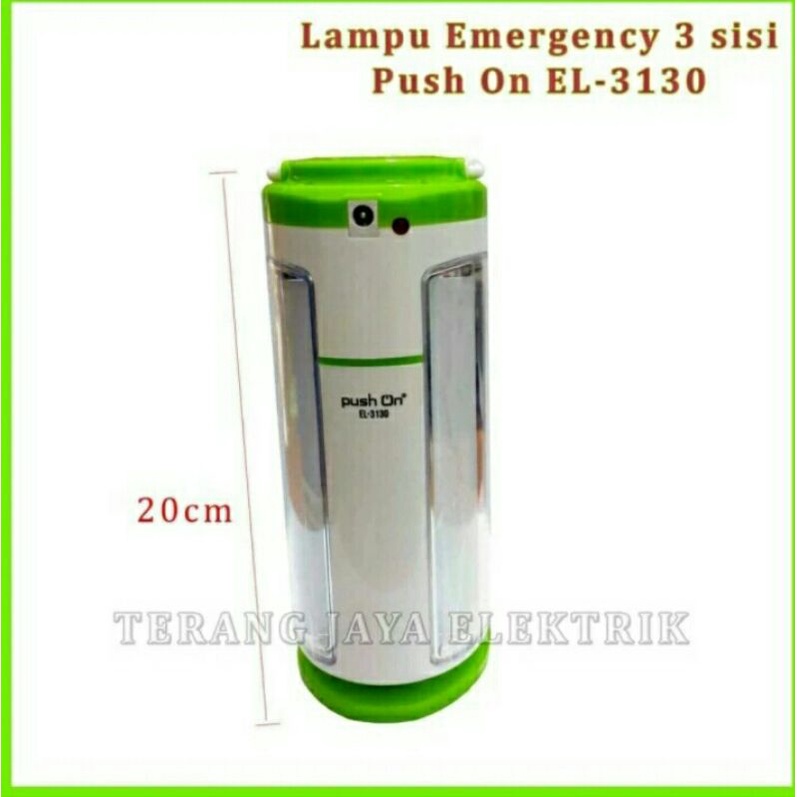 Lampu Darurat Lentera Emergency LED 3 Sisi 30 wat Push On Original