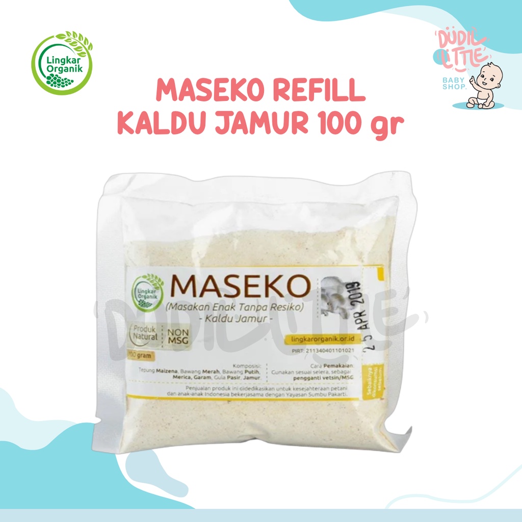 Maseko Kaldu Mpasi  Organik  Ayam, Sapi, Jamur Non MSG Botol Refill 100gr