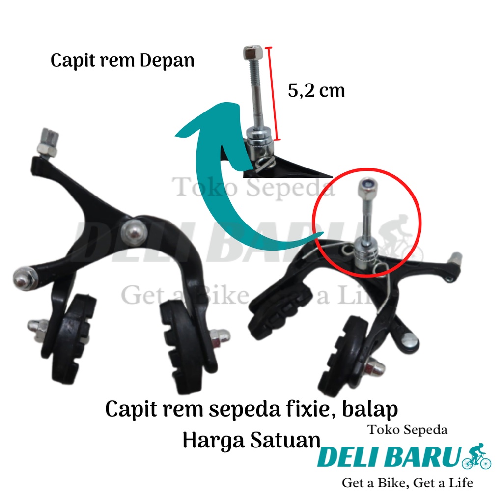 Delibaru Rem U brake capit rem alloy sepeda balap hybrid roadbike fixie HARGA SATUAN