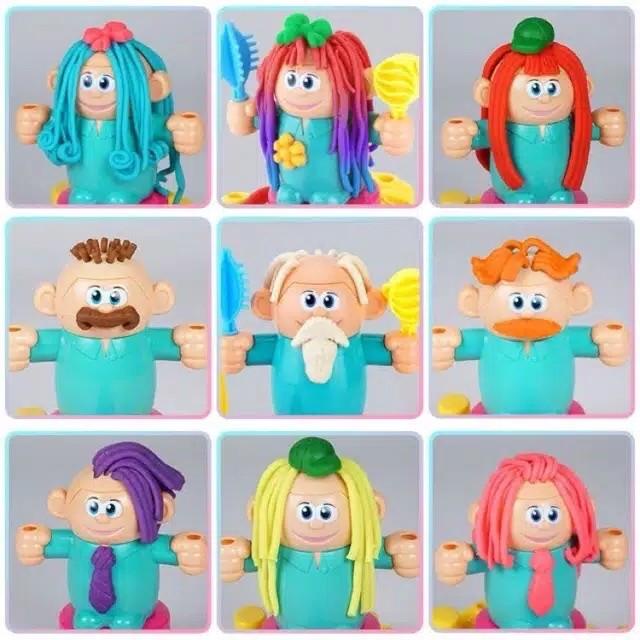 Toys Family Toys Maianan Play Doh Salon Potong Rambut Playdoh Barbershop