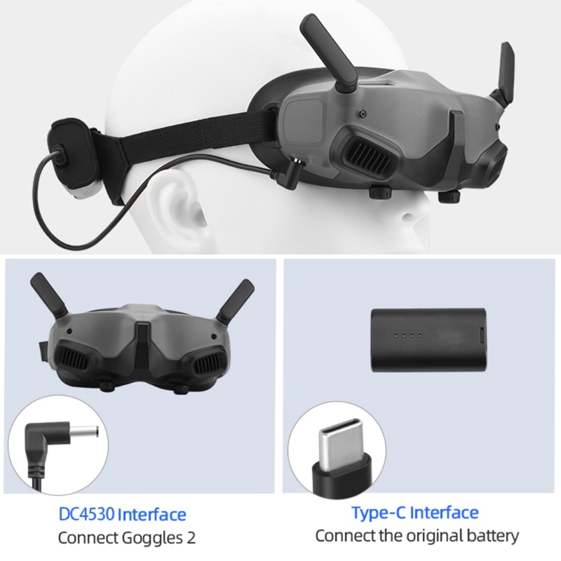 Zzz Kabel Power Supply Fast Charging Untuk 2 Kacamatagoggles Drone