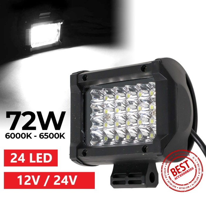 LAMPU CREE SOROT TEMBAK OFFROAD 72 WATT WORKLIGHT 24 TITIK