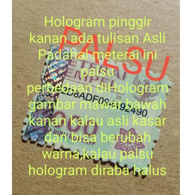 

SIAP KIRIM Meterai Tempel 6000 Tahun 2015,2016.2017,2018,2019,2020,2021Asli (S13) ♡ 866