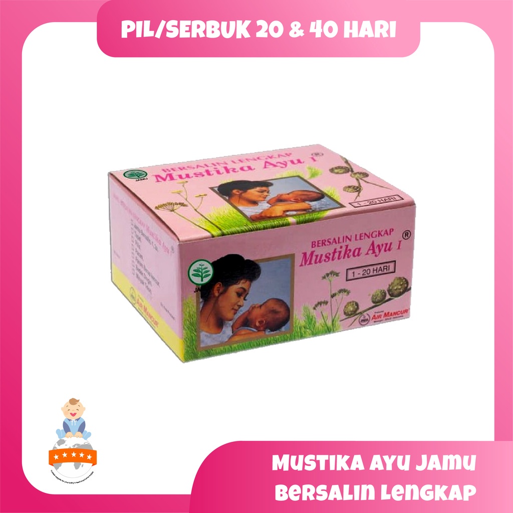 Mustika Ayu Jamu Bersalin Lengkap Pil / Serbuk untuk 20 / 40 Hari