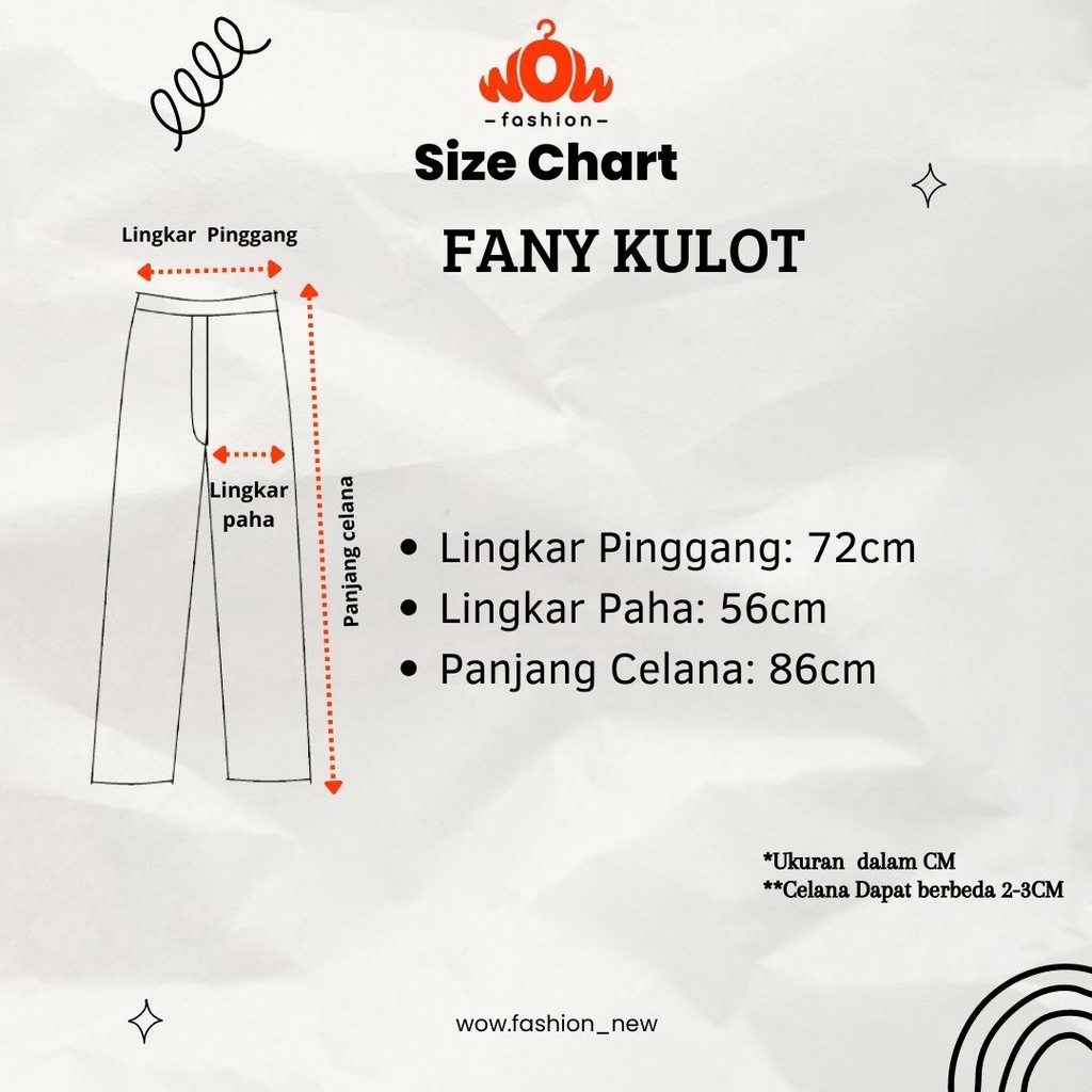 FANY KULOT SCUBA WANITA/ CELANA PANJANG SCUBA