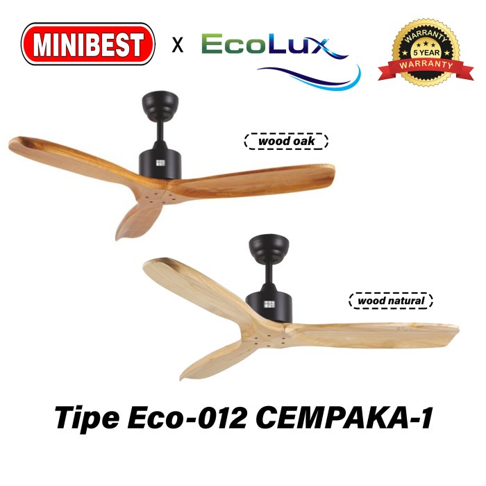 MB Kipas Angin Gantung / kipas angin plafon Ecolux tipe Eco-012 CEMPAKA-1