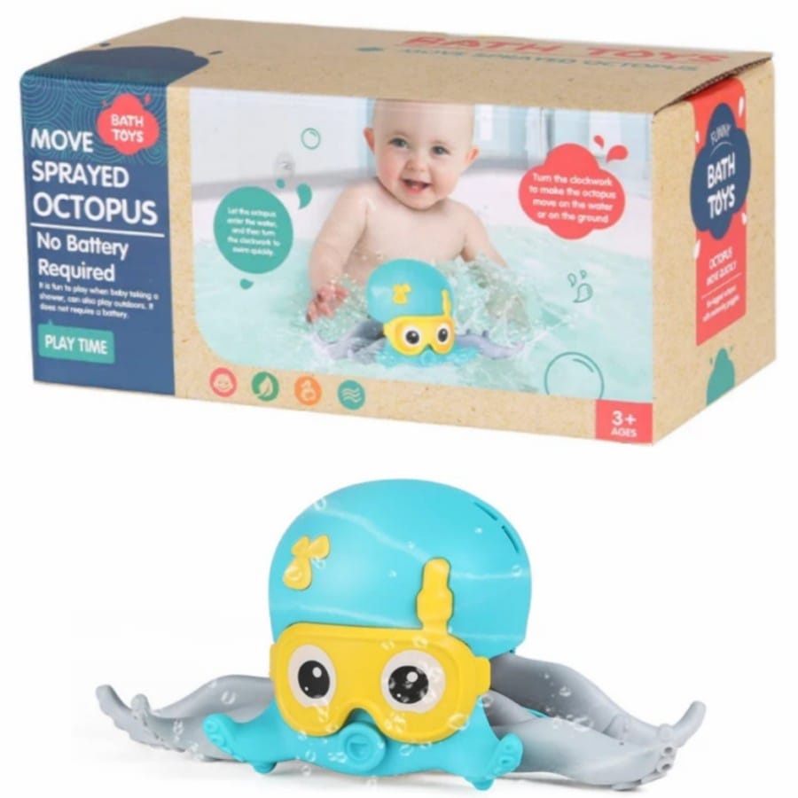 Bath Toys Move Sprayed Octopus Mainan Anak Walking Octopus