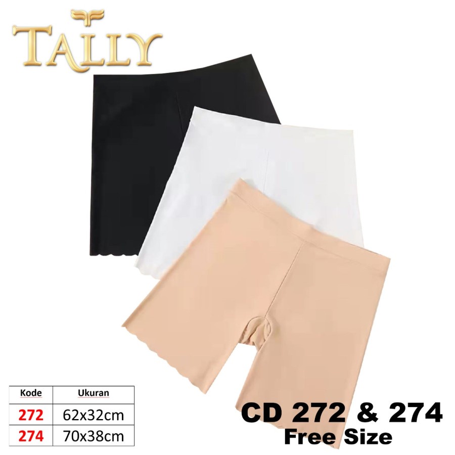 Tally 272 274 CD Celana Short Pants Wanita Bahan Seamless Fit L XL