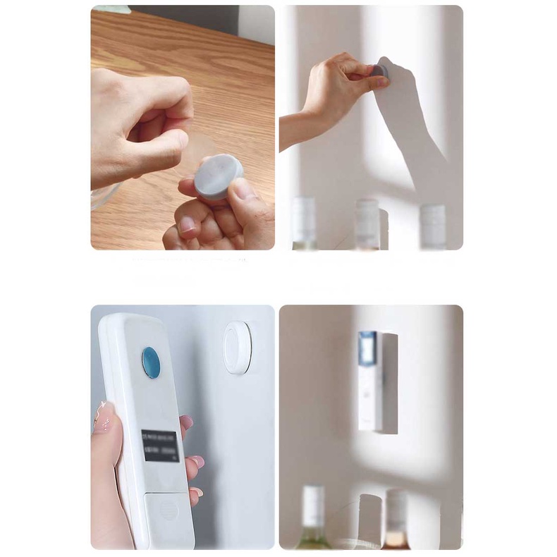 1 Set Stiker Holder Penyimpanan Remote Control Anti Hilang Untuk Kulkas