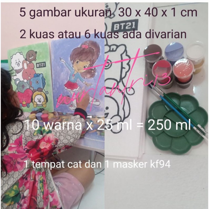 

paket melukis anak gambar ukuran besar