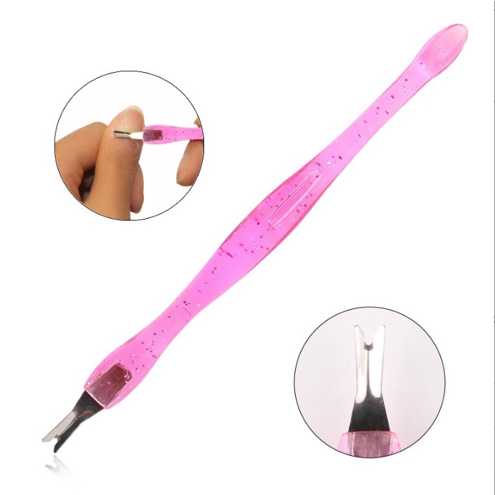 DND Pendorong Pembersih Kutikula Lidah Ular Cuticle Trimmer Nail Art Tool Pedicure Manicure