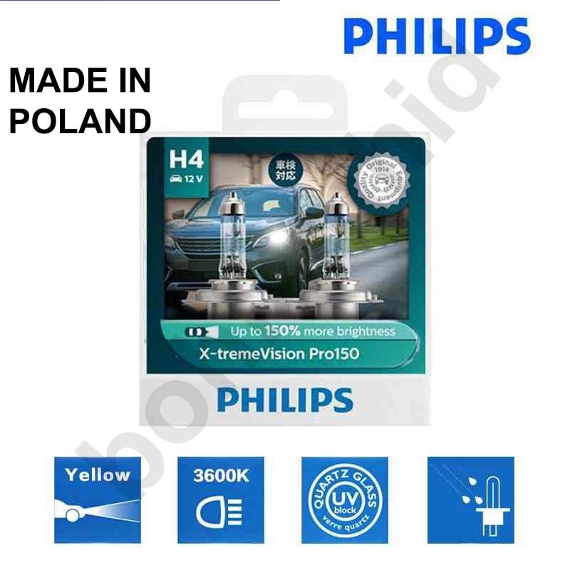 Lampu Mobil H4 Philips RacingVision GT200 Racing Vision Made in Poland