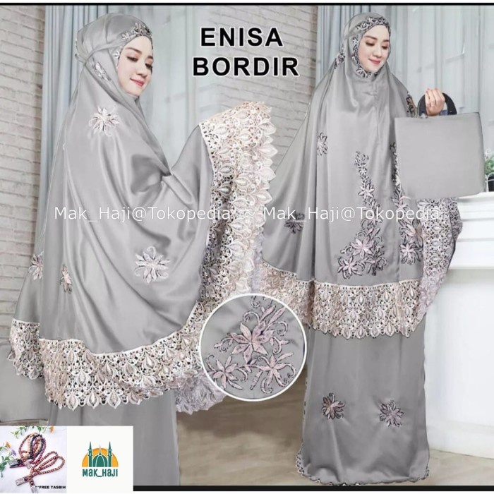 PROMO BISA COD MUKENA DEWASA Enisa Mukena Dewasa Renda Bordir Jumbo Siti Khadijah Pasteleena Terba -