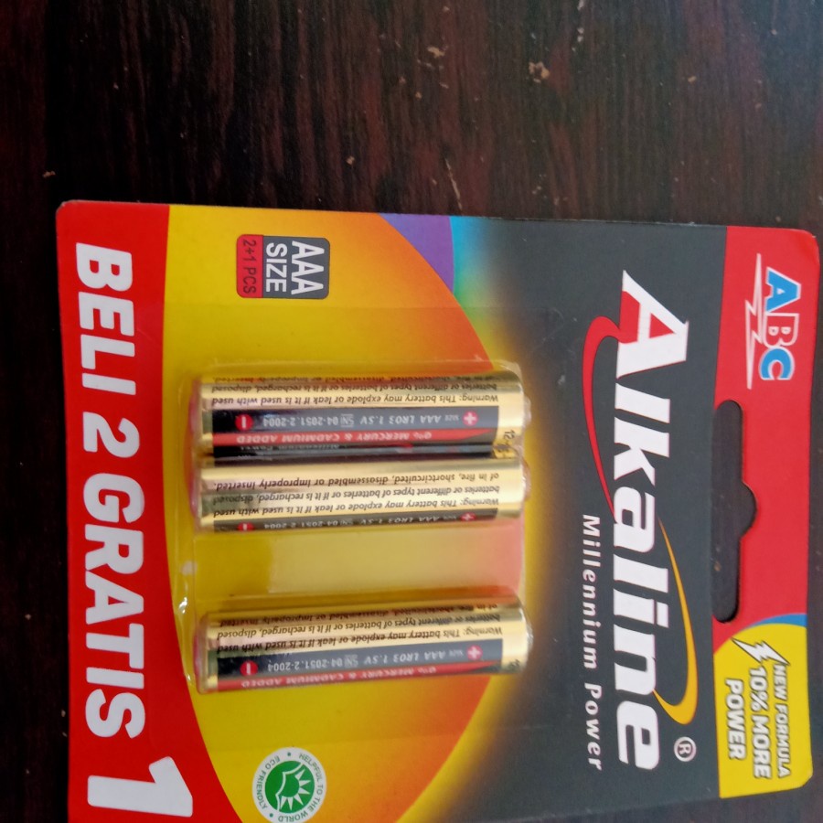 BATERAI ALKALIN AAA 2 +1.