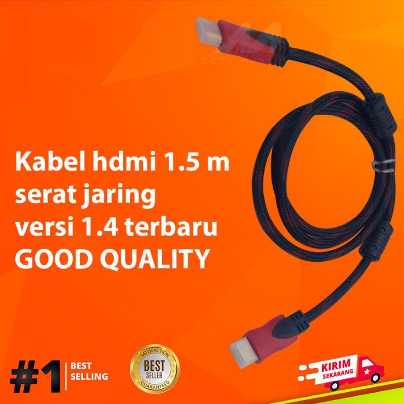 Kabel HDMI Standard Cowok to Cowok Male to Male 1.5M