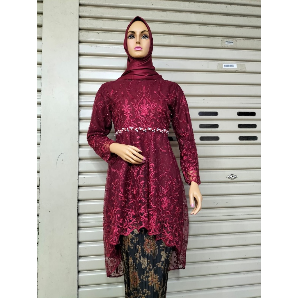 Atasan Kebaya Tunik Lesty  Modern / Kebaya Wisuda / Kebaya Modern Brukat Lamaran