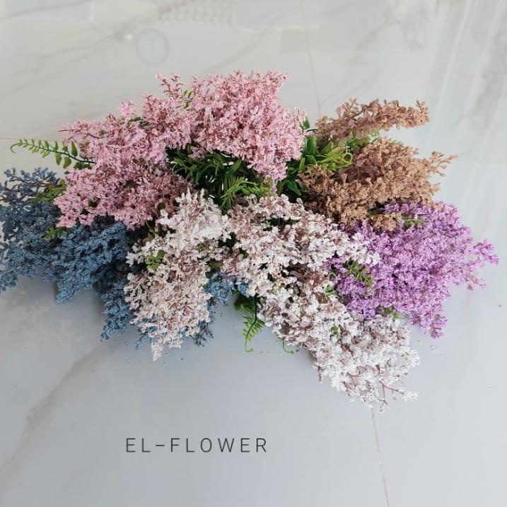 bunga aksesoris foam 5 cabang bunga artificial dekorasi