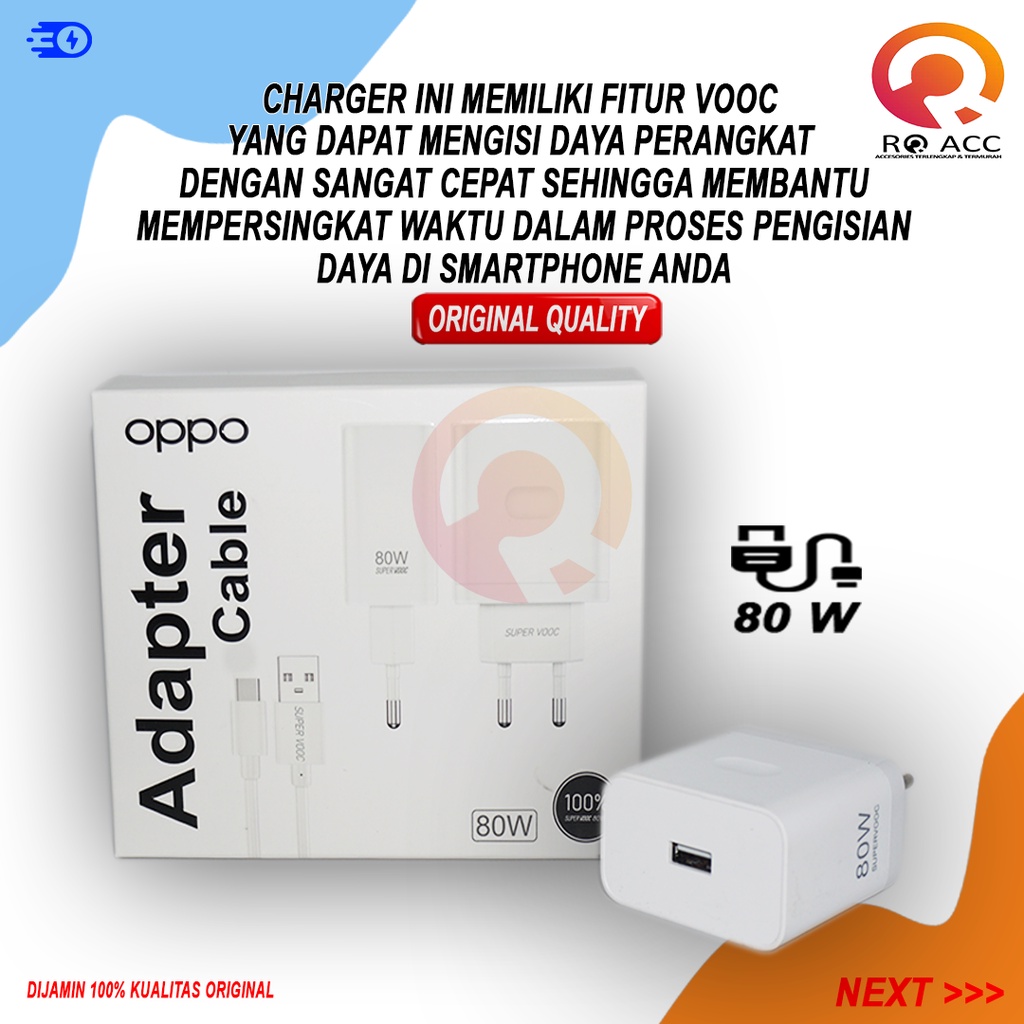 [RO ACC] CHARGER OPPO SUPER VOOC FAST CHARGING 80W TYPE C