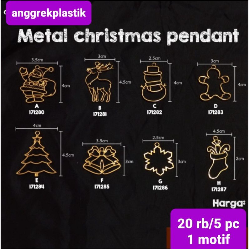 

hang tag metal Natal Christmas