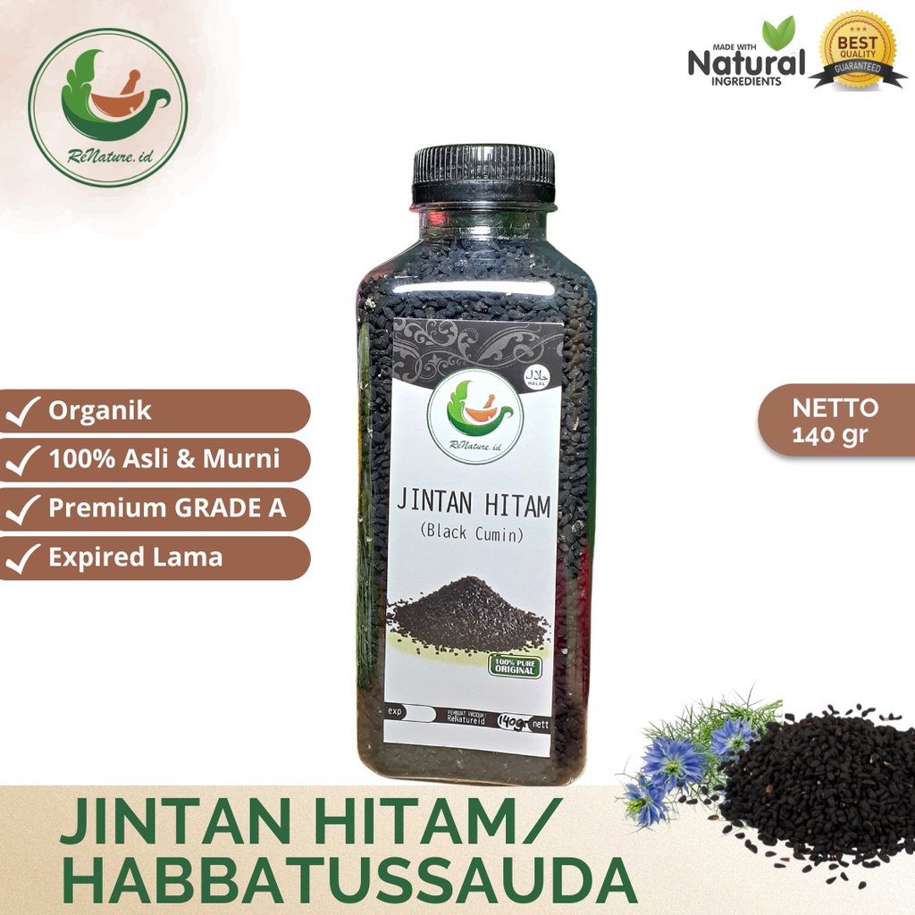 

PROMO!!! ✔100% ORIGINAL BIJI JINTAN HITAM / HABBATUSSAUDA JAWA 140 GRAM RENATUREID