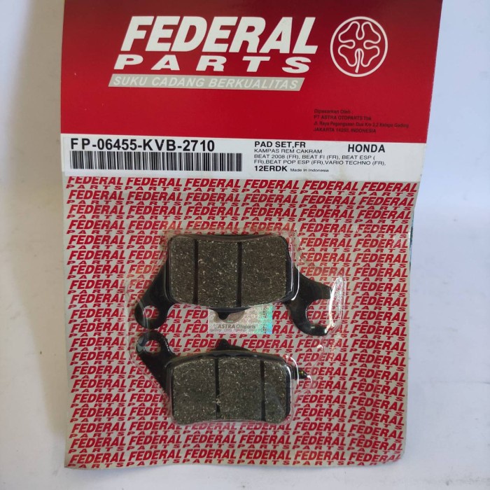 Kampas Rem Depan Federal Beat/FI/ESP/POP ESP, Vario Techno KVB Federal