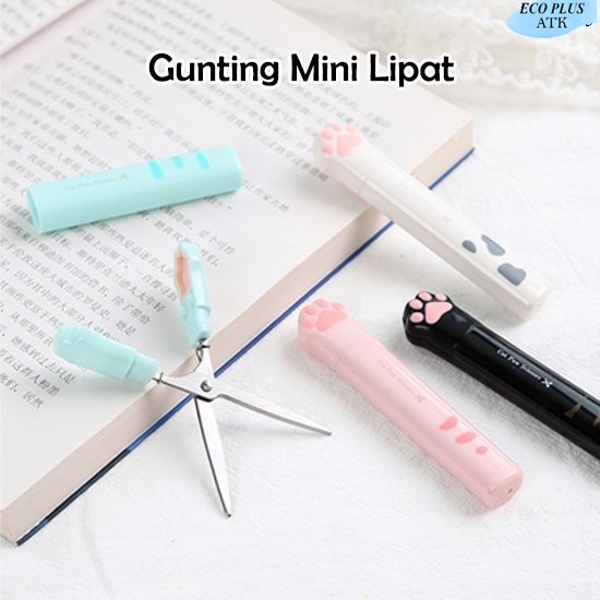 Scissor Foldable Kitten Gunting Mini Lipat Model Cakar Kucing Cute