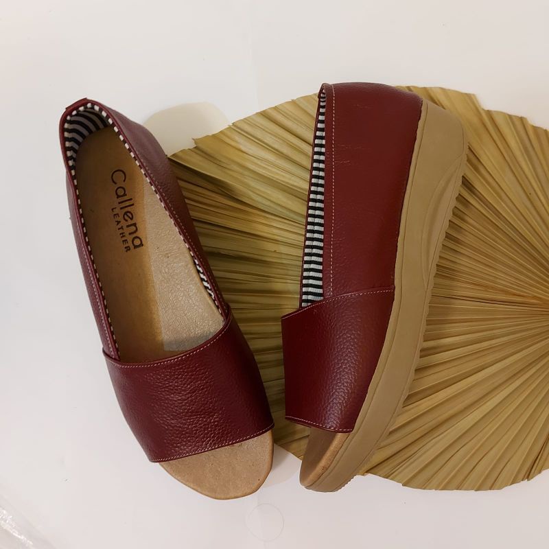 Sandal Wedges Sepatu Wanita Kulit Asli Leather Original Series Papirut Tamara