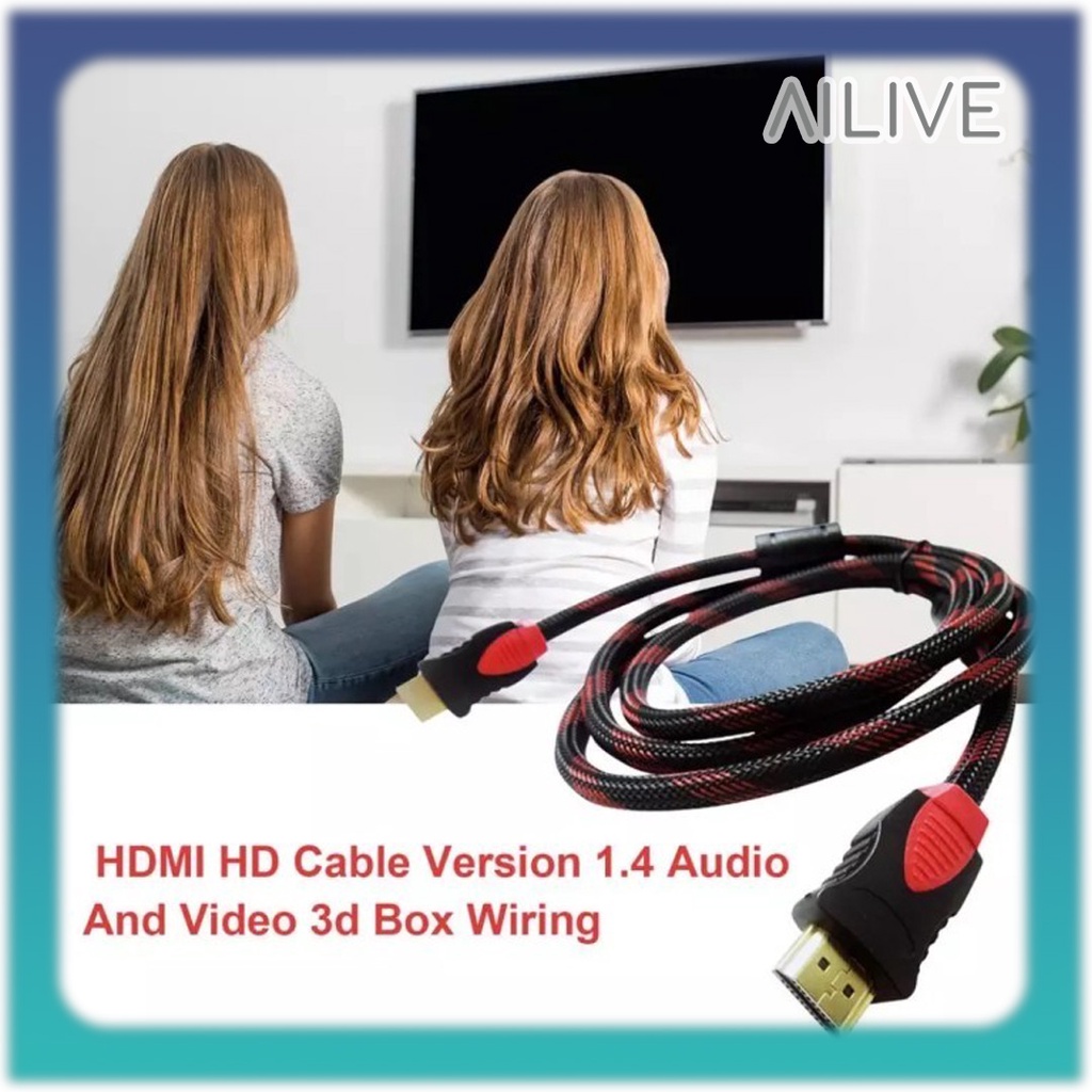 Kabel HDMI To HDMI 1.5M &amp; 3M 1080P / Sambungan Laptop TV Projector Komputer Support 4K High Quality