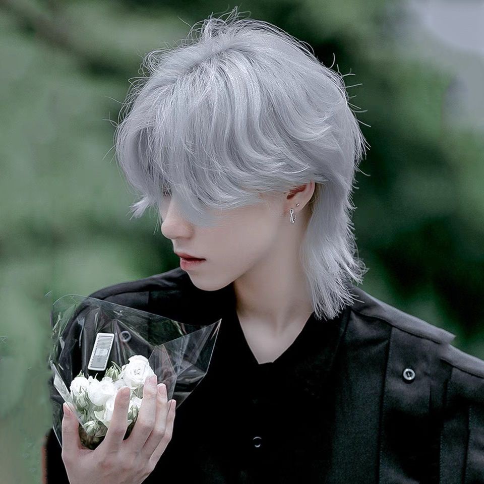 Serigala Ekor Palsu Tutup Kepala Pria Rambut Pendek Penuh Tutup Kepala Versi Korea Tampan Mullet Kep