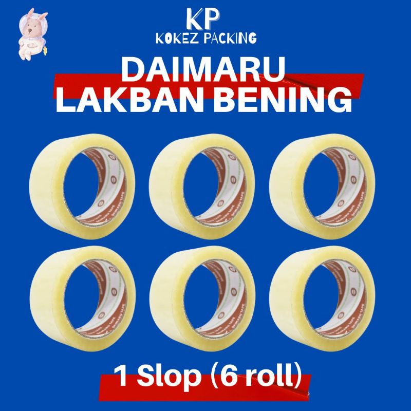 

(Dapat 6) Lakban OPP Tape / Lakban Besar / Lakban Bening DAIMARU 90 Yard