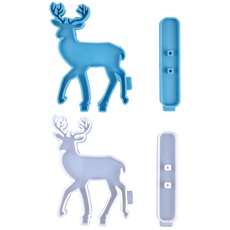 Set Cetakan Resin Epoksi Bentuk Rusa Natal Untuk Dekorasi Meja