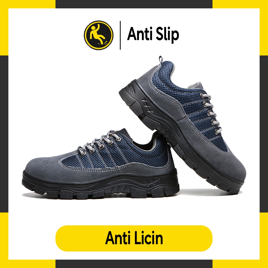 Sepatu Safety Ujung Besi Sepatu Septi Sepatu Sefty Sepatu Safety Shoes Low Cut - SSSLC09