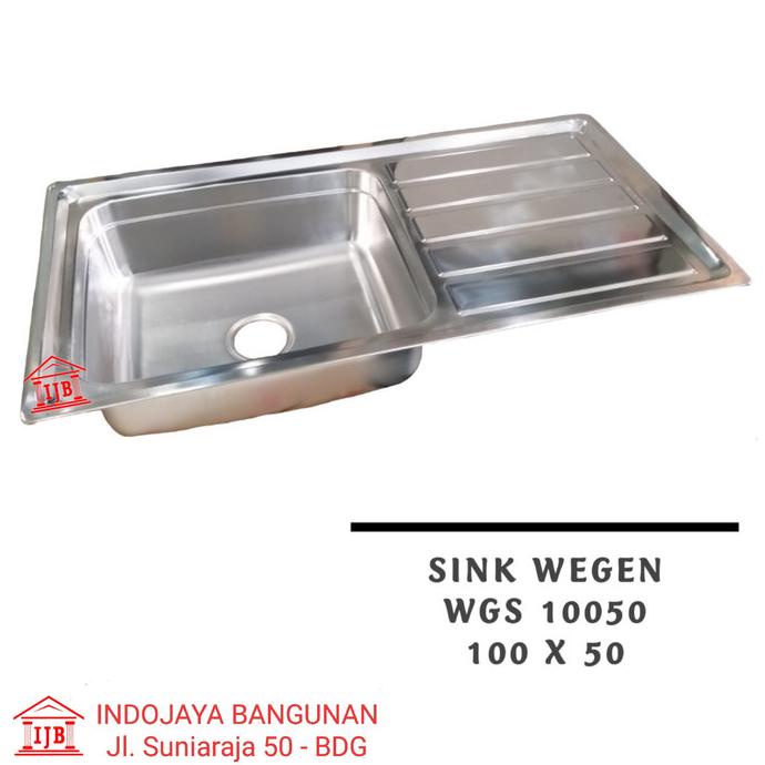 Buruan serbu] Bak cuci piring / Sink Stainless Steel 100 x 50 cm WEGEN ORI