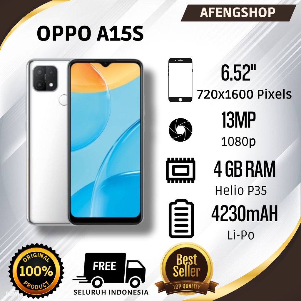 Afstore - HP OPPO A15S Ram 6GB Internal 128GB /Fullset