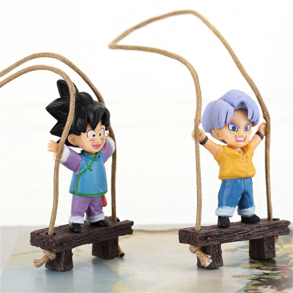 Augustina Karakter Model Aksesoris Interior Spion Torankusu Kartun Hewan Hiasan Gantung Mobil Son Goku Swing Ornaments