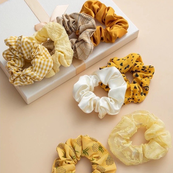 Paket Bundle Scrunchie Ikat Rambut 100 Pcs