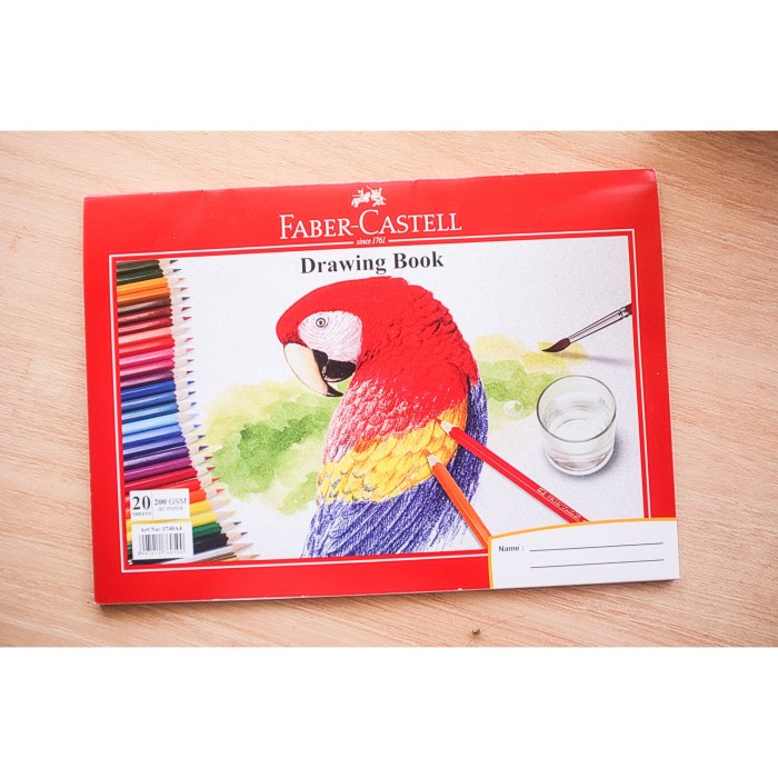 

Drawing Book - Faber-Castell Drawing Book 20 SH 200GSM- Buku Gambar A4